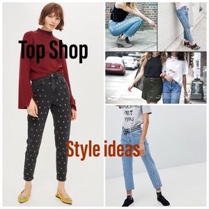 No Boundaries eyelet punched crop jeans